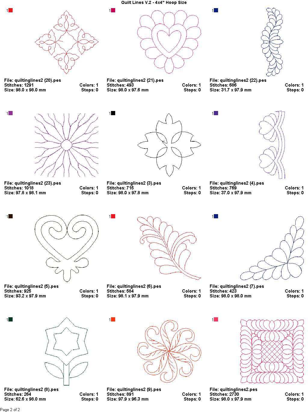 QUILTING LINES V.2   LD MACHINE EMBROIDERY DESIGNS  